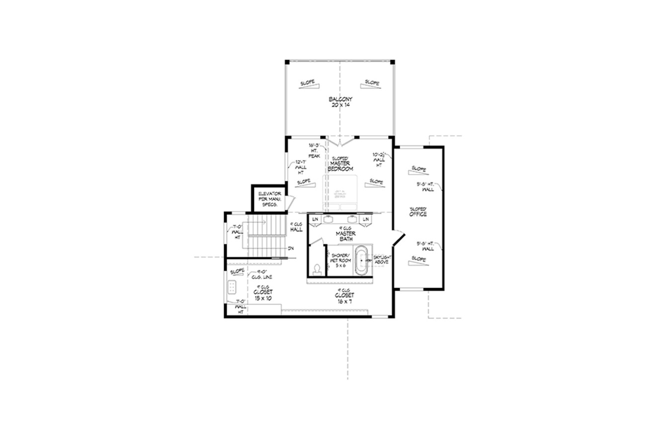 Secondary Image - Modern House Plan - Sunset Bay 41391 - 2nd Floor Plan