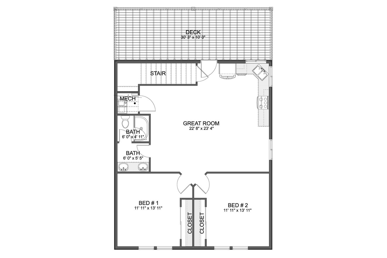 Craftsman House Plan - Klemetson Garage 96732 - 2nd Floor Plan