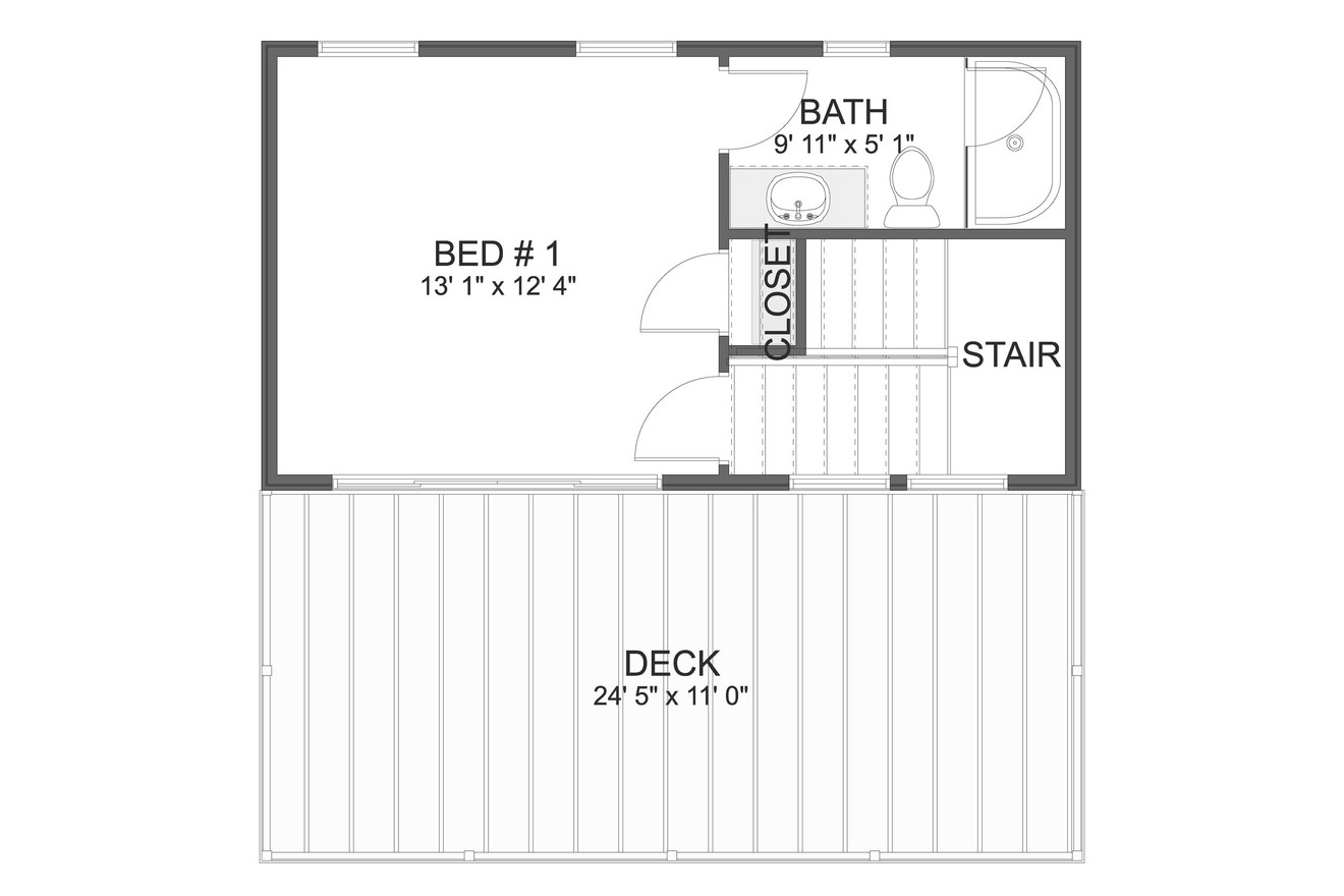 Modern House Plan - Kretschmer ADU 87359 - 2nd Floor Plan