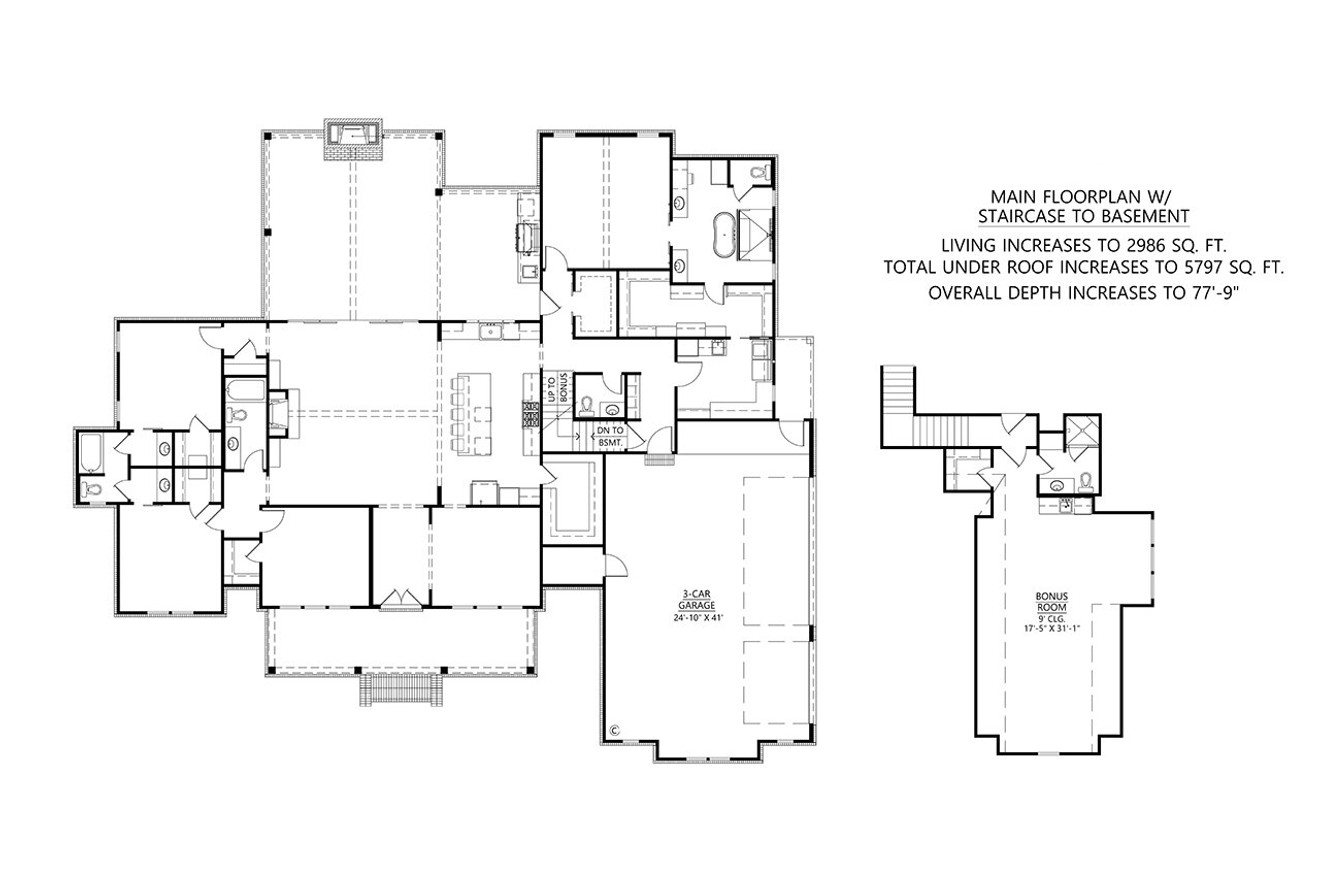 Farmhouse House Plan - Oxford 2 70109 - Optional Floor Plan