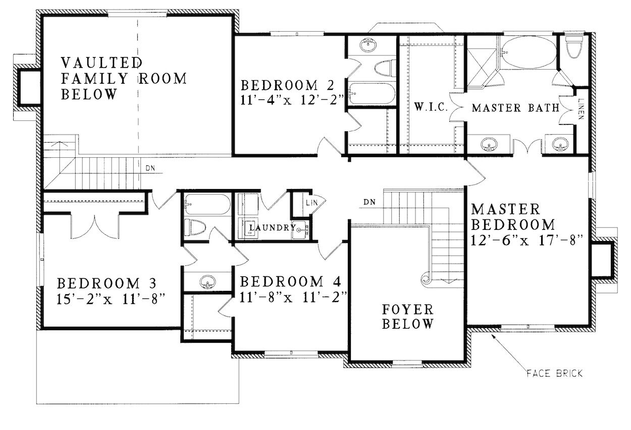 Secondary Image - Traditional House Plan - Clifton  50350 - 2nd Floor Plan