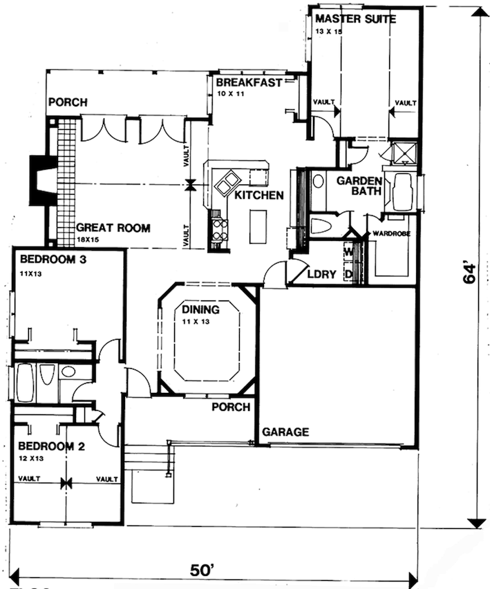 European House Plan - Wimbleton 36315 - 1st Floor Plan