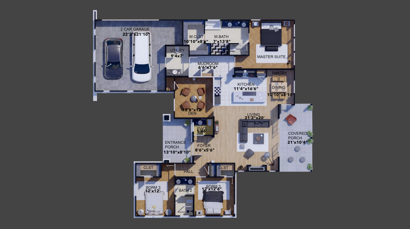 Contemporary House Plan - 15292 - 1st Floor Plan