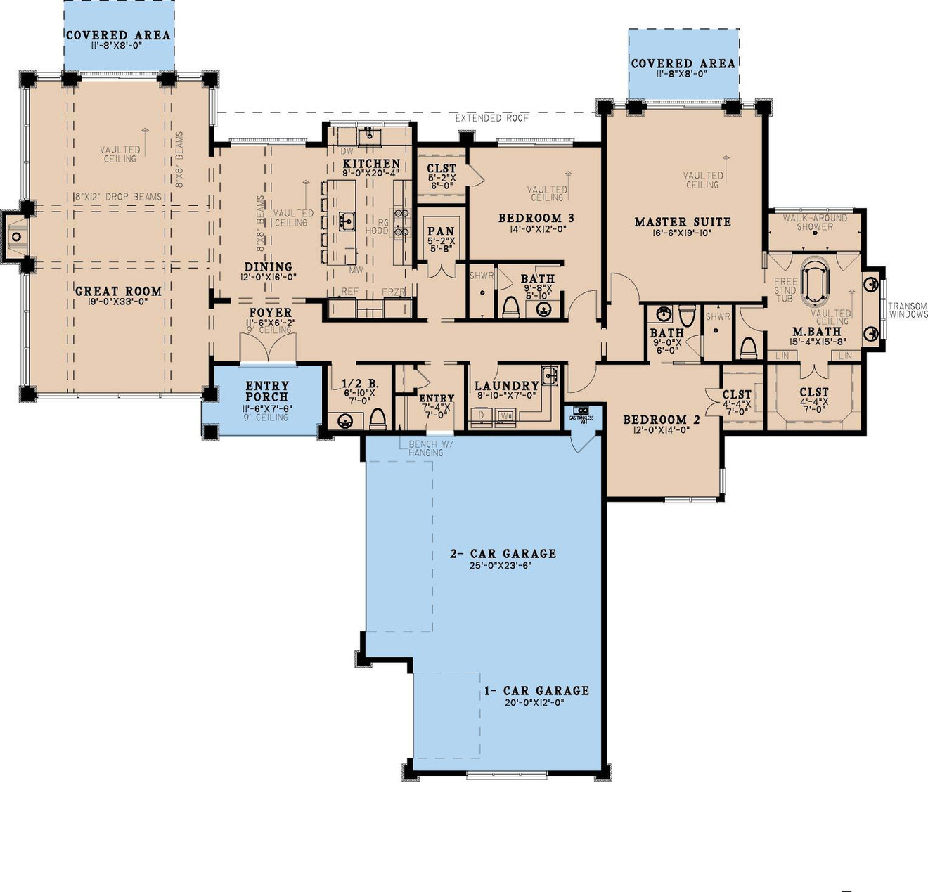 Contemporary House Plan - Alpine Retreat 86398 - 1st Floor Plan