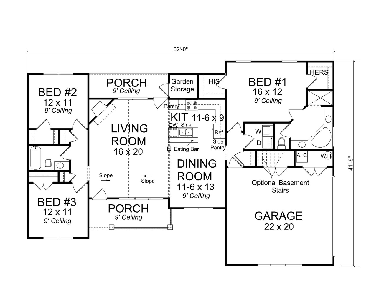 Traditional House Plan - Rockwood 11846 - 1st Floor Plan