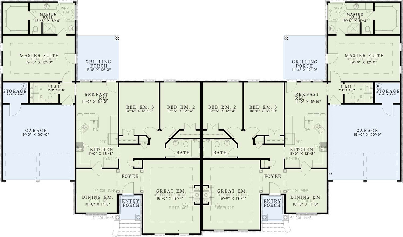 Traditional House Plan - Carriage Hill II 42789 - 1st Floor Plan