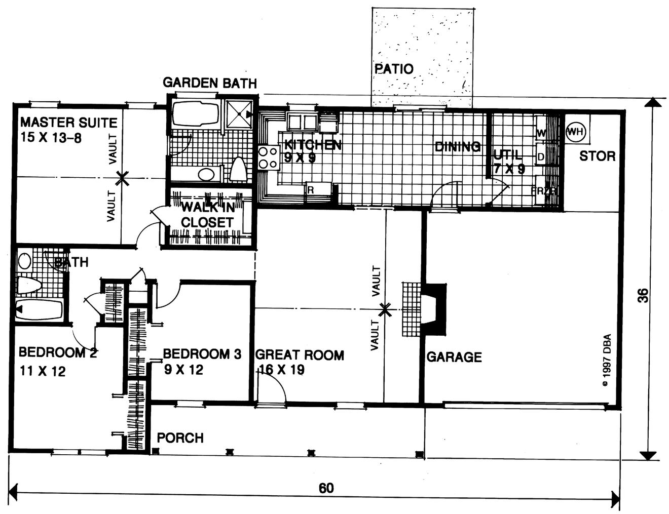 Ranch House Plan - Henry 87565 - 1st Floor Plan