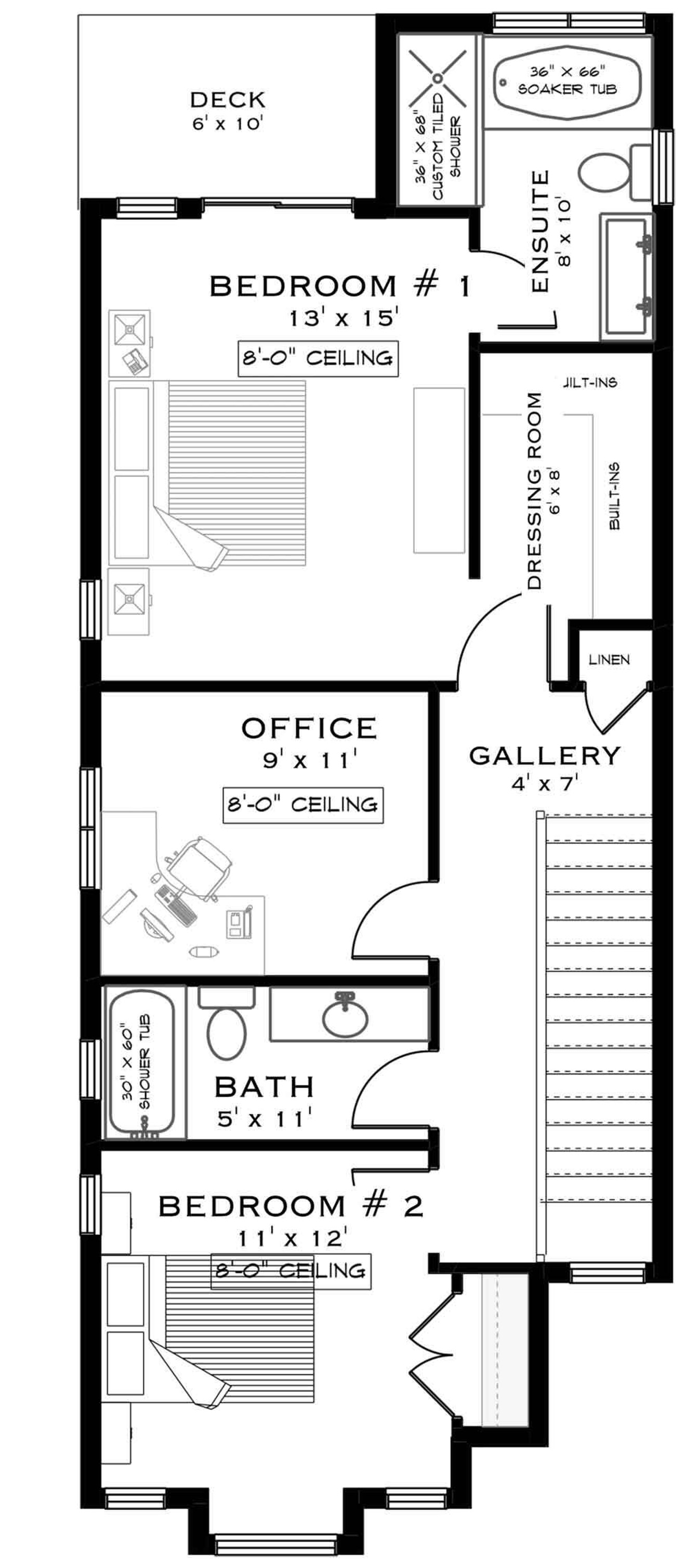 Prairie House Plan - Karlsbad 42597 - 2nd Floor Plan