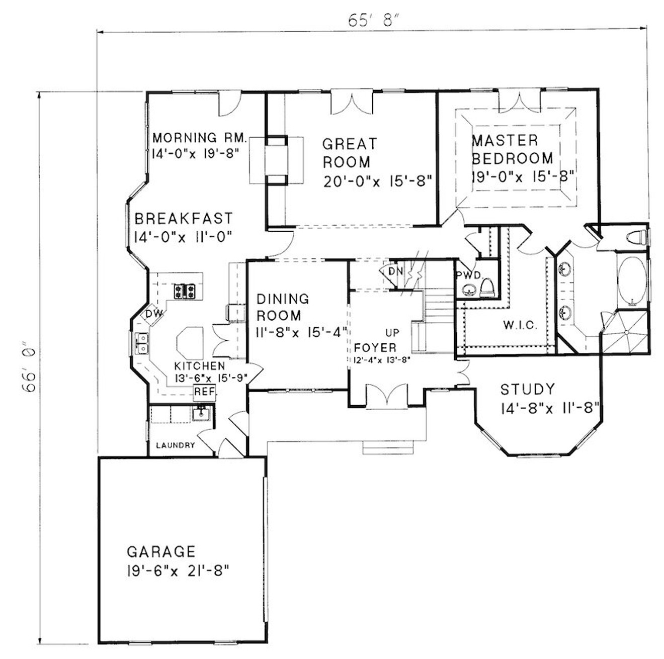 Classic House Plan - Winston 2  17399 - 1st Floor Plan