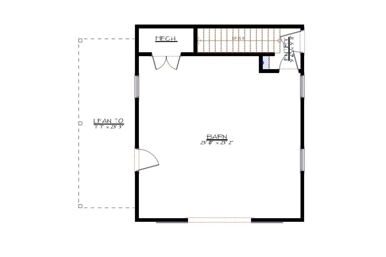 Mountain Rustic House Plan - Kennebec 34756 - 1st Floor Plan