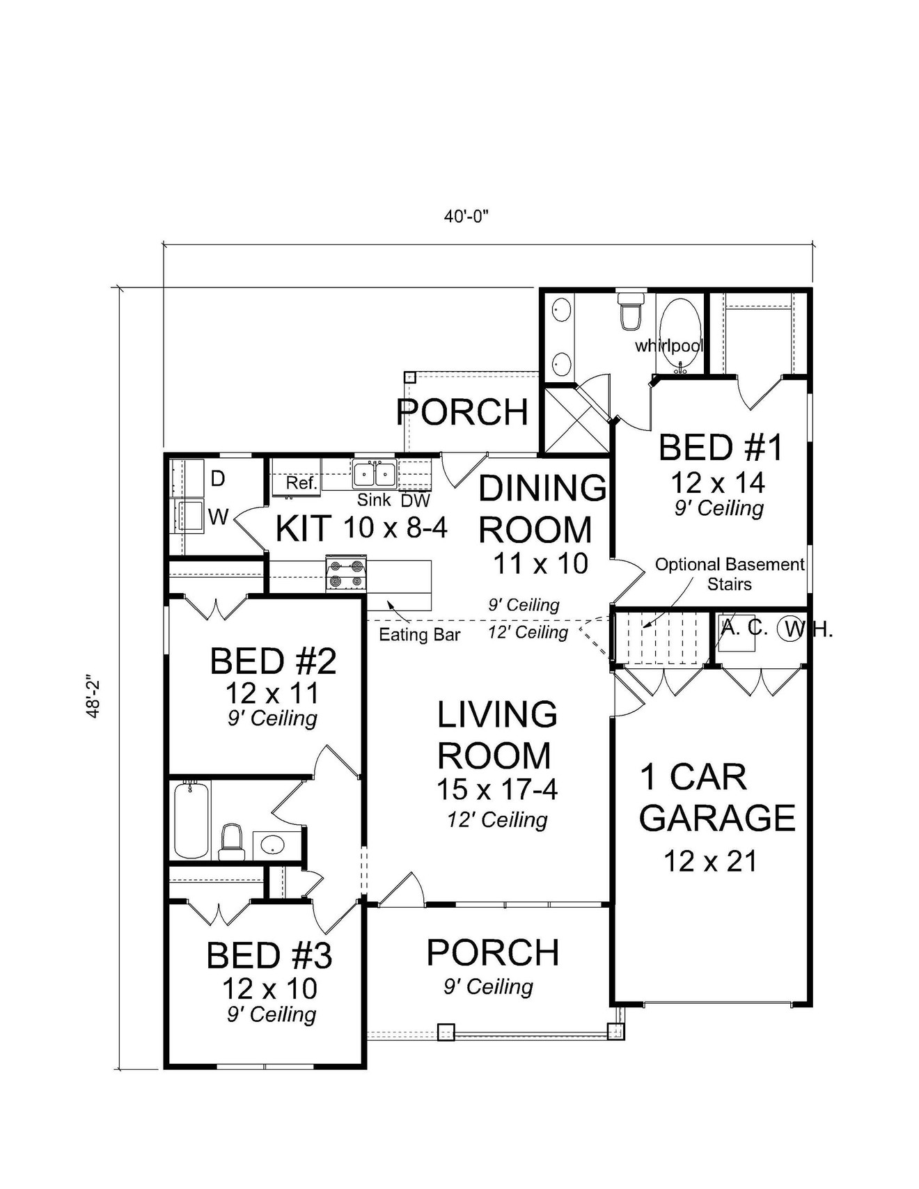 Traditional House Plan - Marble Valley 64749 - 1st Floor Plan