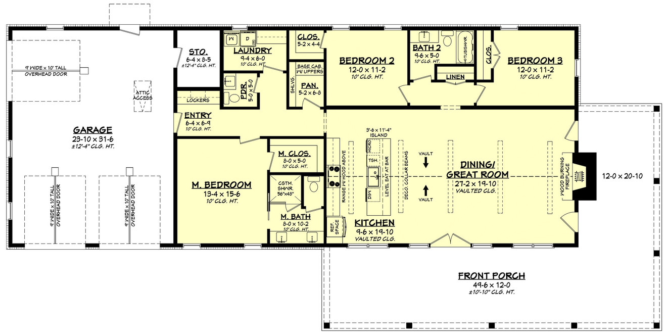 Farmhouse House Plan - Sawbranch 18122 - 1st Floor Plan