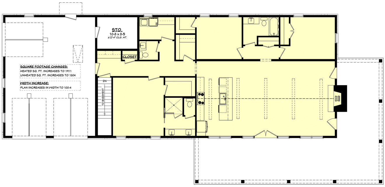 Farmhouse House Plan - Sawbranch 18122 - Optional Floor Plan