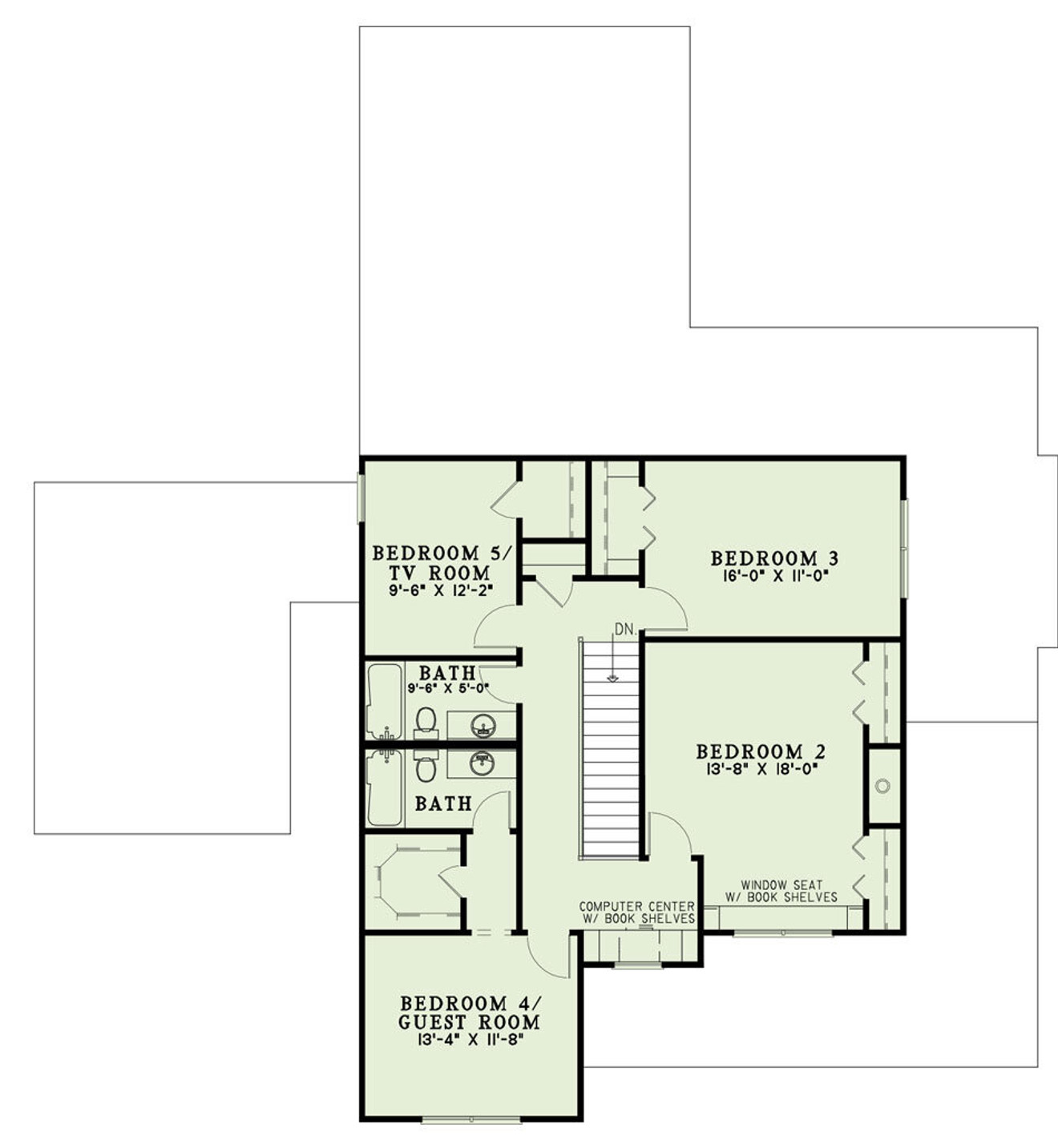 Farmhouse House Plan - Summer Avenue Midtown 87416 - 2nd Floor Plan