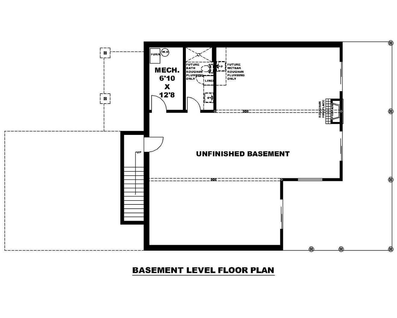 Craftsman House Plan - 38433 - Basement Floor Plan
