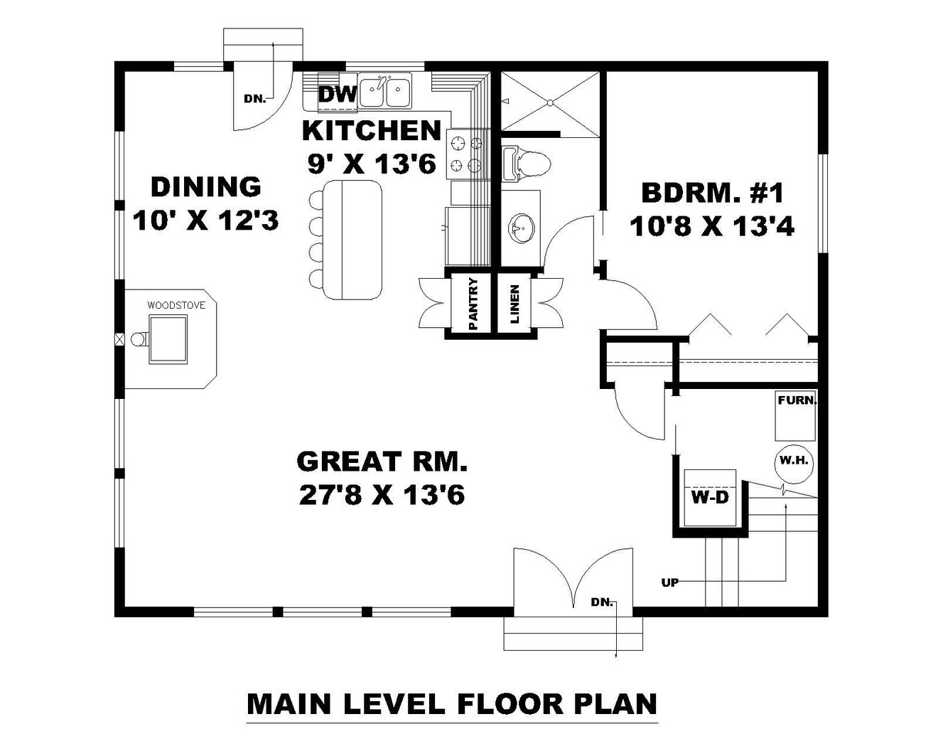 Cottage House Plan - 86198 - 1st Floor Plan