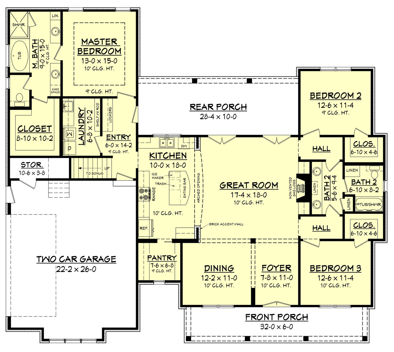 Farmhouse House Plan - Highland Court 34384 - 1st Floor Plan