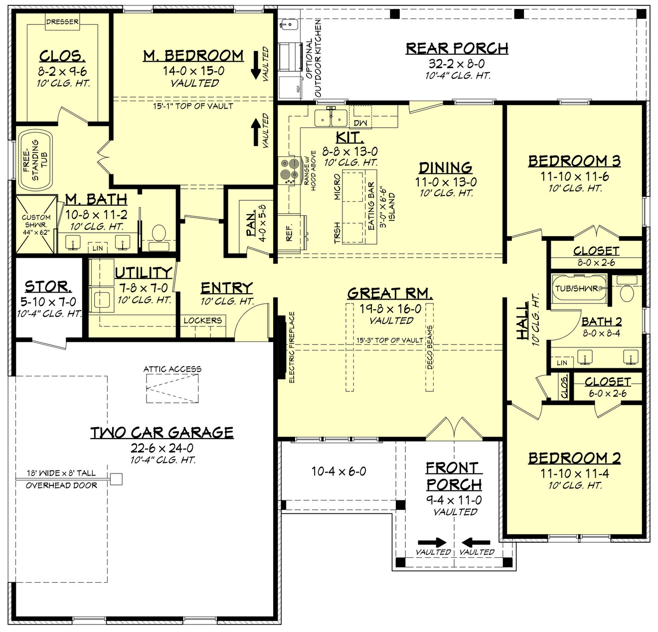 Country House Plan - Barclay 64615 - 1st Floor Plan