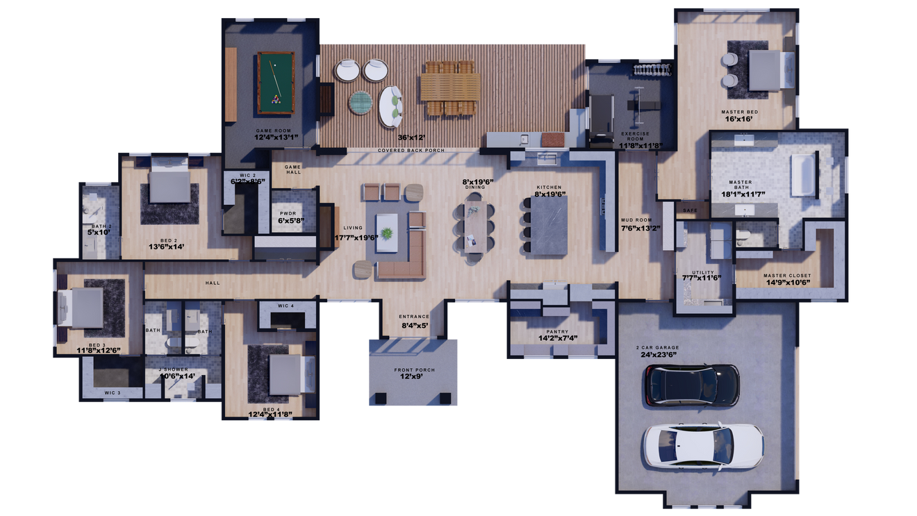 European House Plan - 10918 - 1st Floor Plan