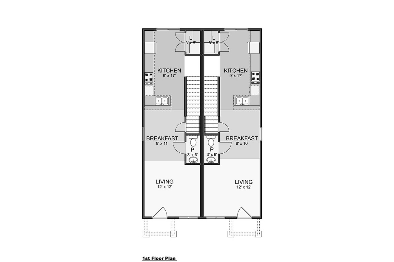 Traditional House Plan - Brentwood 19772 - 1st Floor Plan