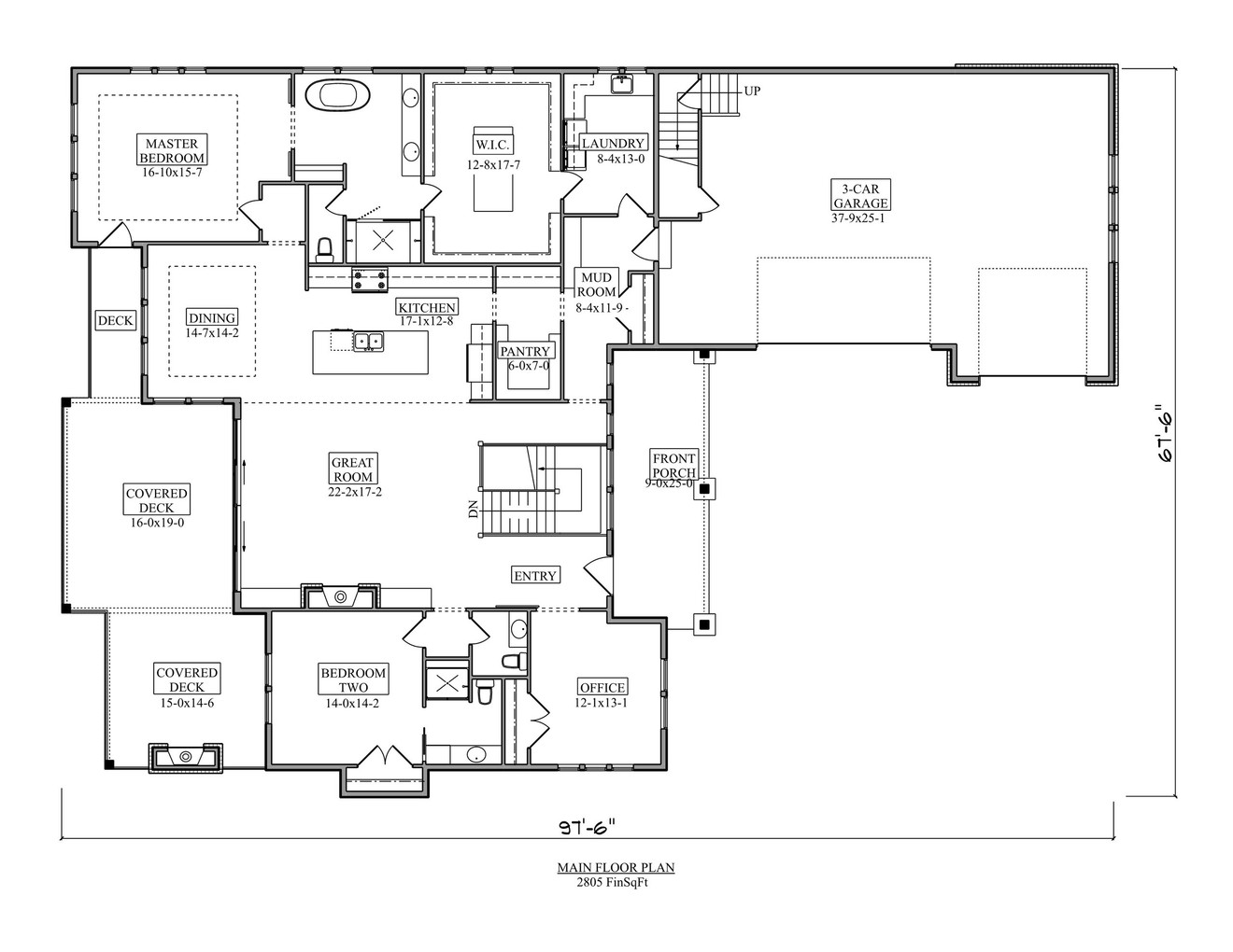 Modern House Plan - Aster Cove 28740 - 1st Floor Plan