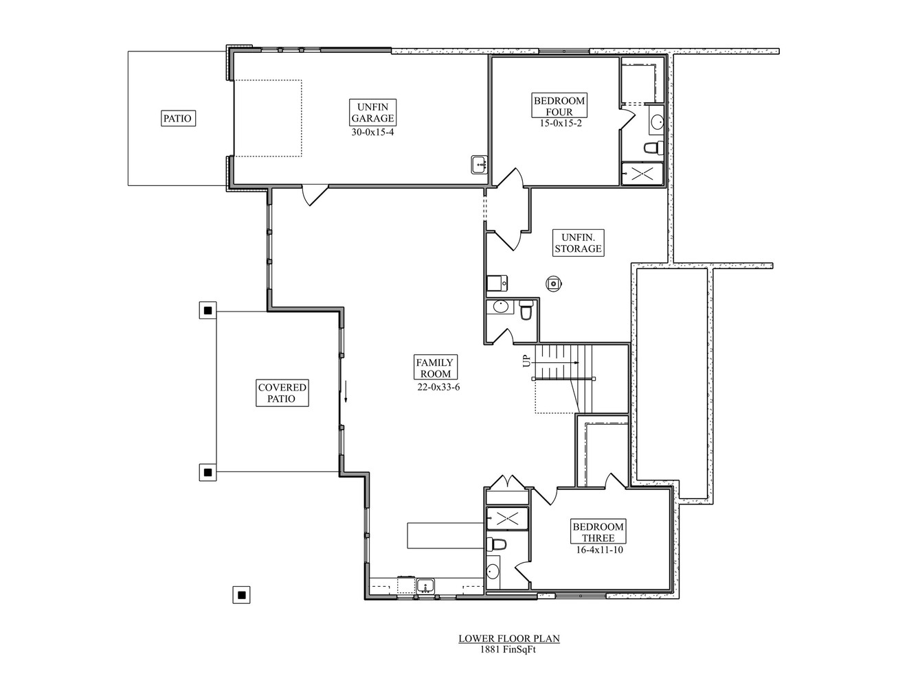 Modern House Plan - Aster Cove 28740 - Basement Floor Plan