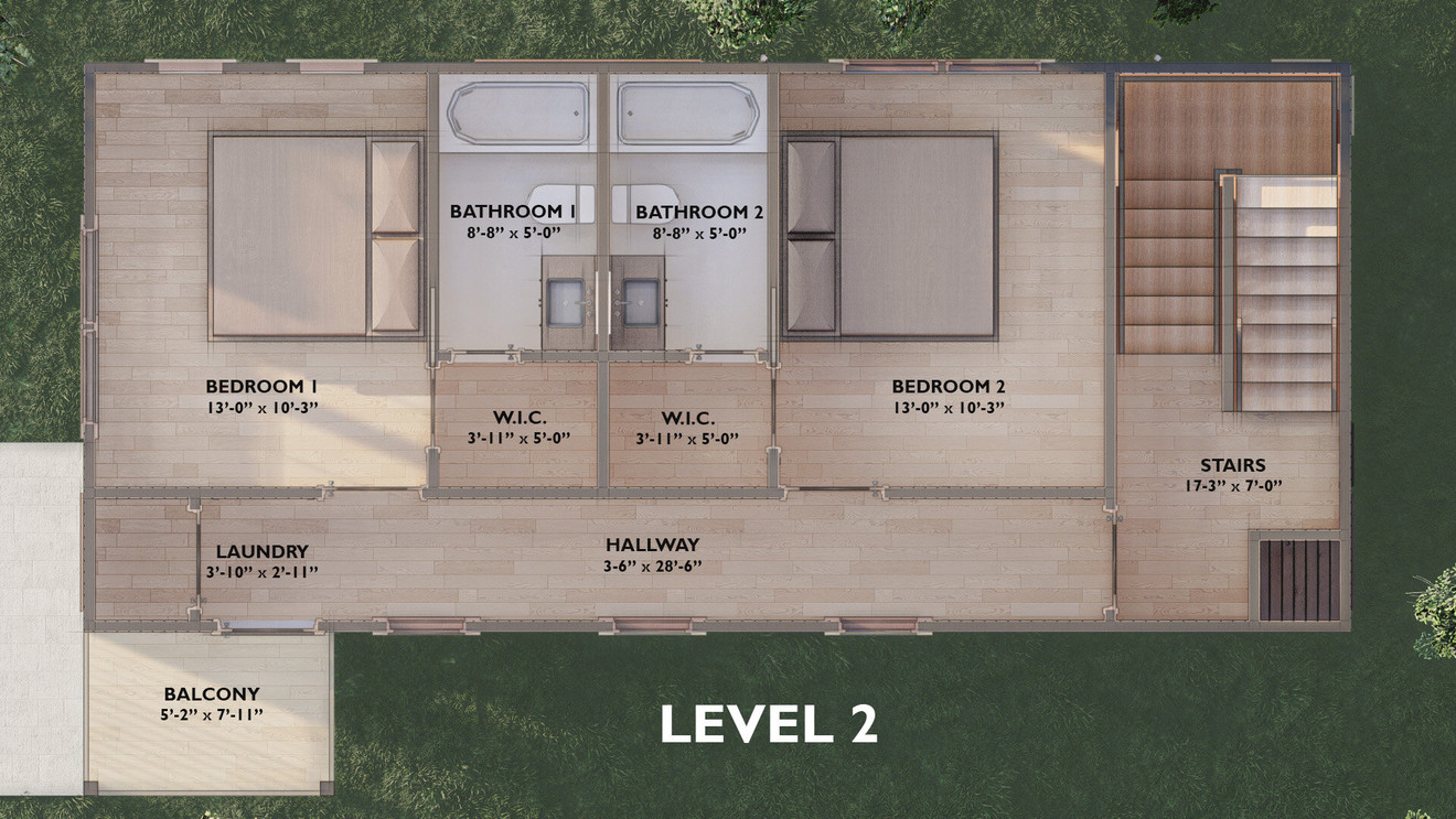 Secondary Image - Contemporary House Plan - 4 Story Glory 30650 - 2nd Floor Plan
