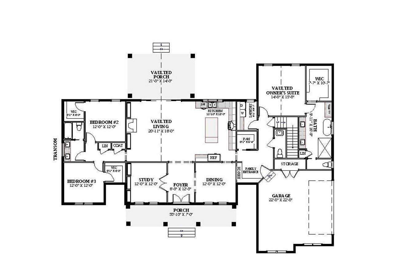 Farmhouse House Plan - 35839 - 1st Floor Plan