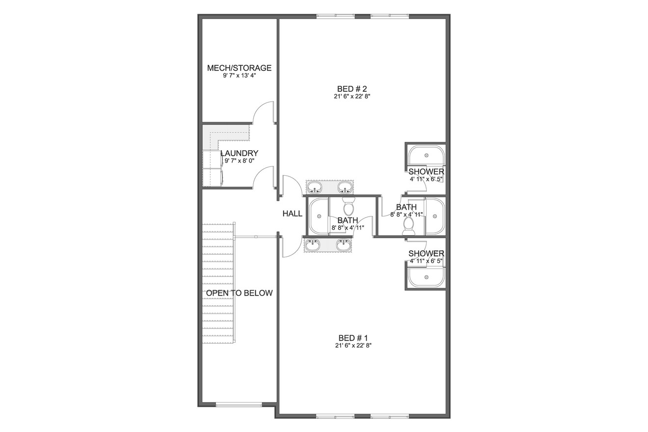 Craftsman House Plan - Barlow 87019 - 2nd Floor Plan