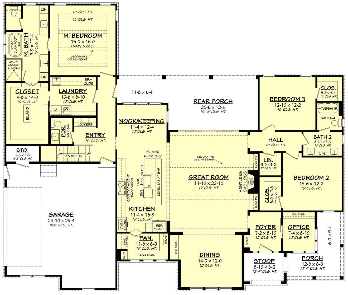 Farmhouse House Plan - Remington Ridge 82735 - 1st Floor Plan