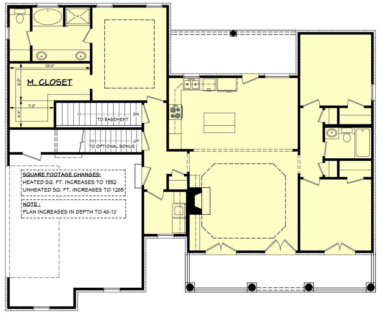 Southern House Plan - Hammond 93807 - Optional Floor Plan