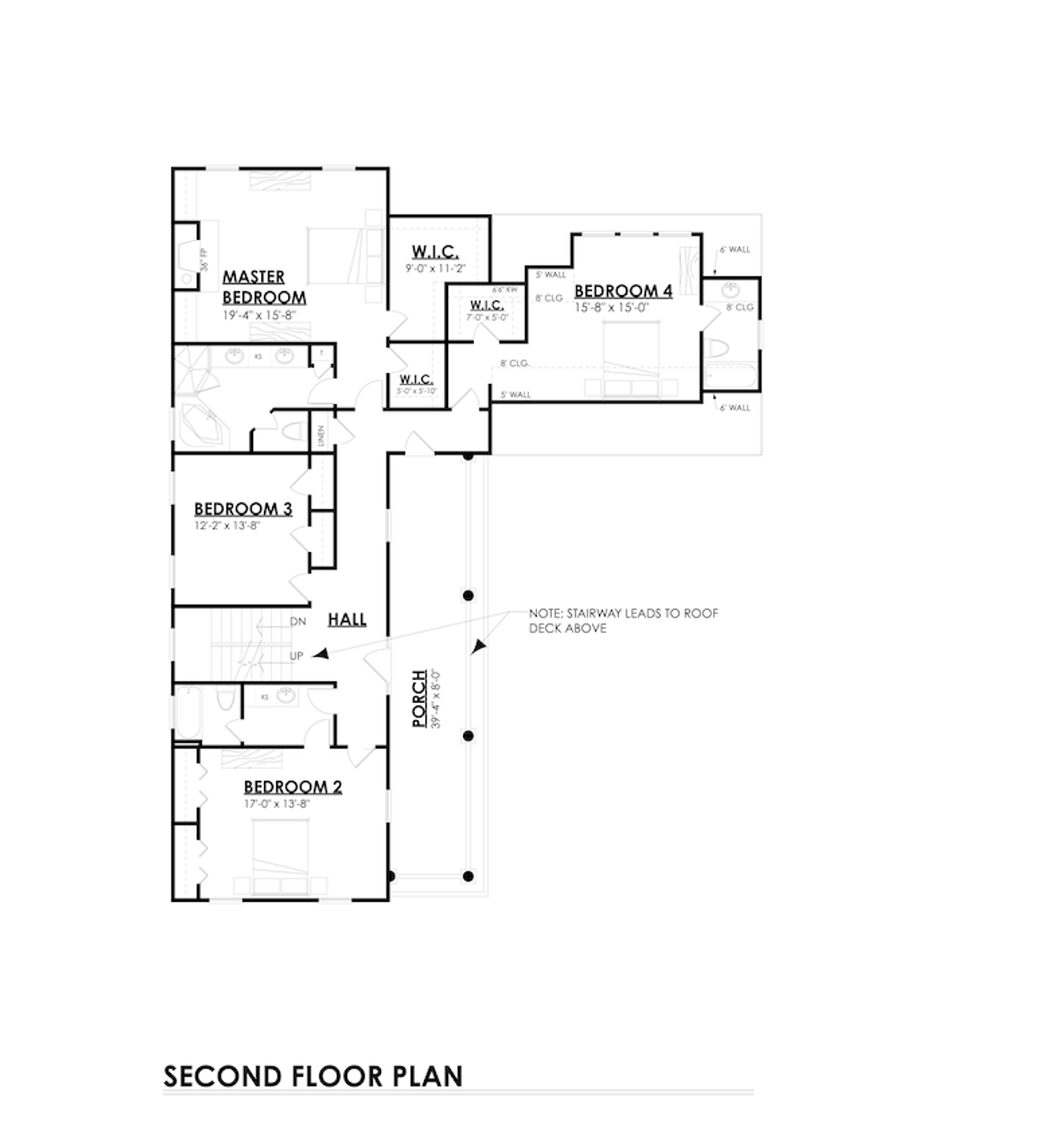 Secondary Image - Classic House Plan - Charleston Avenue  24729 - 2nd Floor Plan