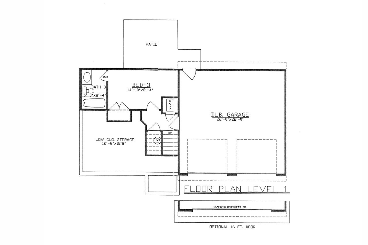Traditional House Plan - 25108 - 1st Floor Plan