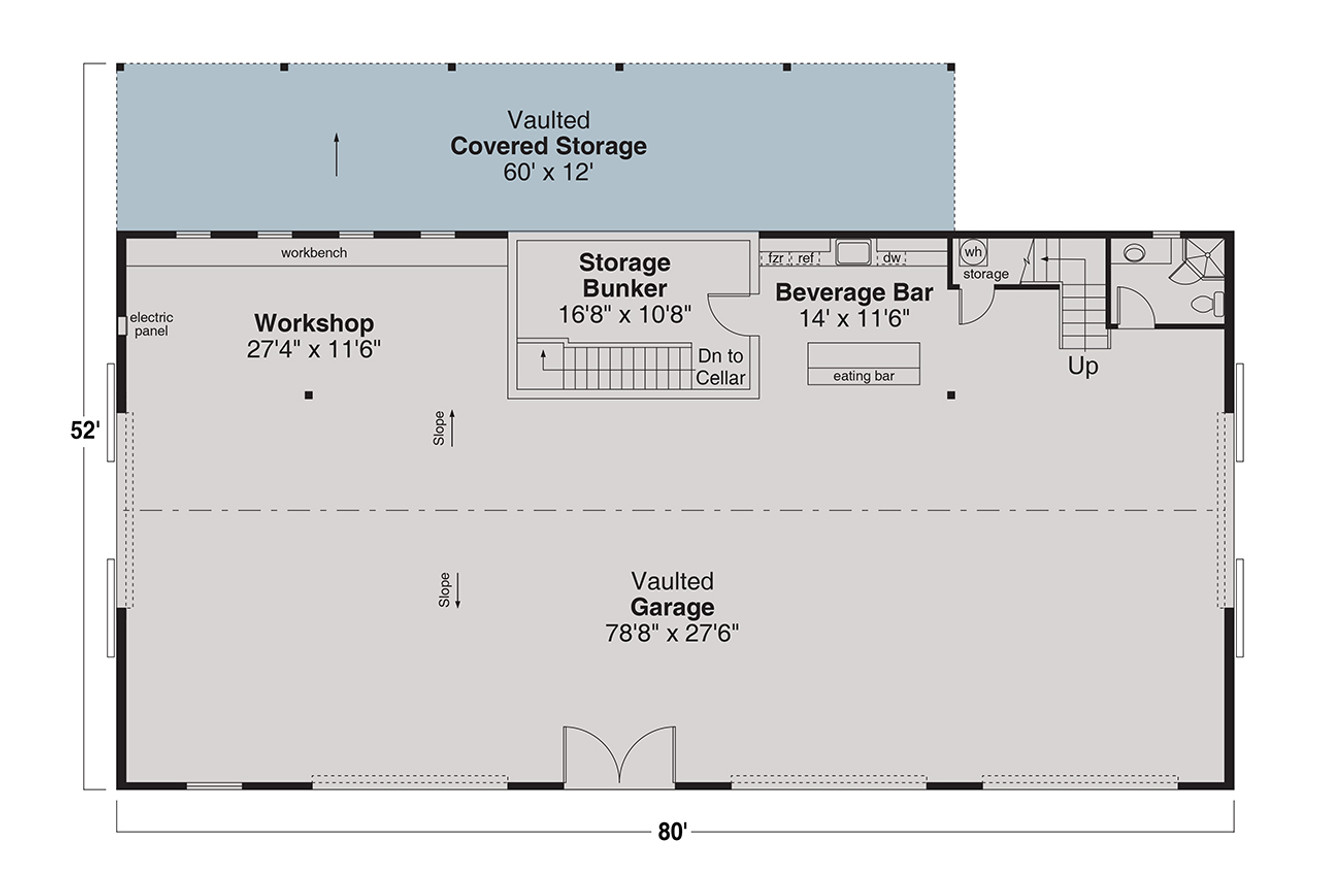 Farmhouse House Plan - Garage 84899 - 1st Floor Plan