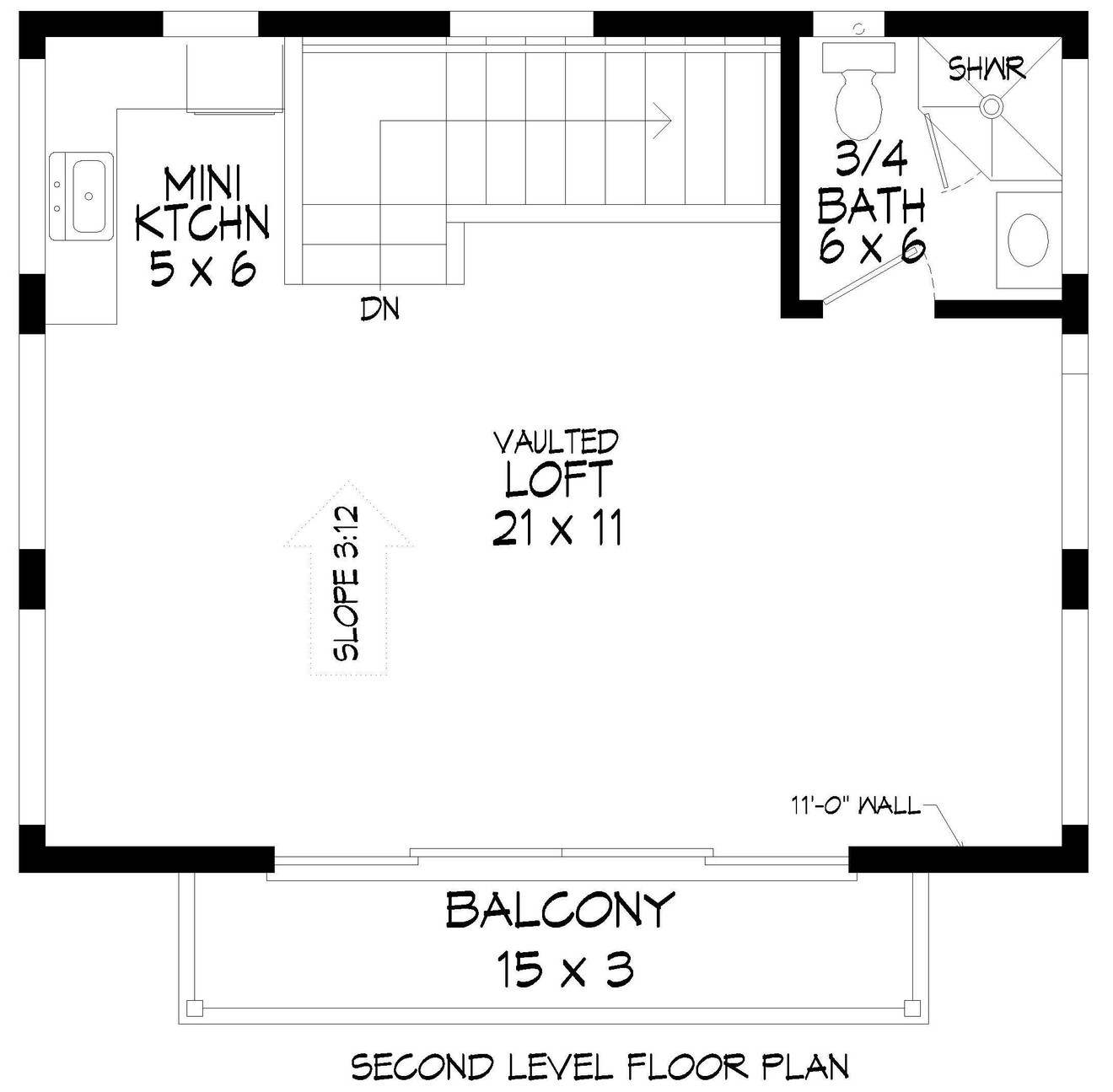Contemporary House Plan - Spring Park Escape 75952 - 2nd Floor Plan