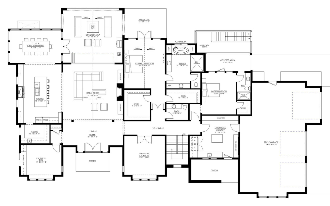 Contemporary House Plan - Mayfield 63188 - 1st Floor Plan