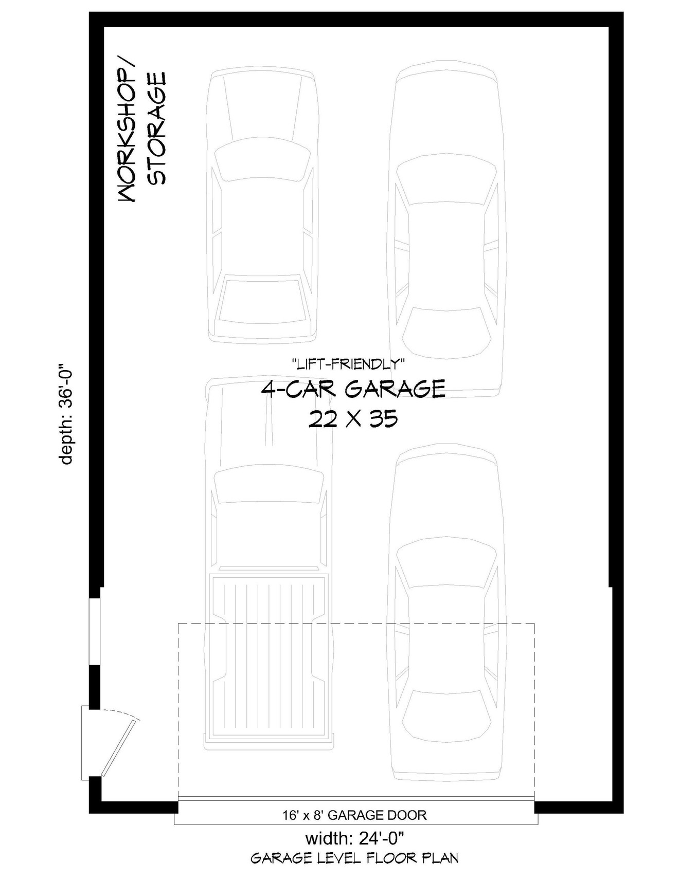 Traditional House Plan - Dixson Garage 46307 - 1st Floor Plan