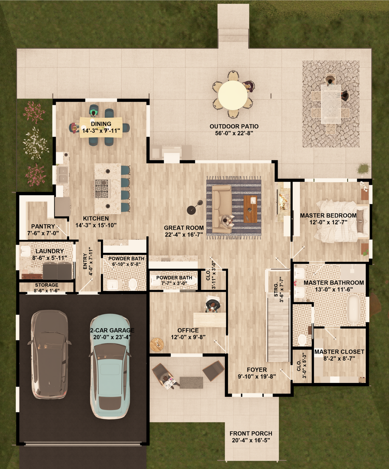 Modern House Plan - The Quaint House 40509 - 1st Floor Plan