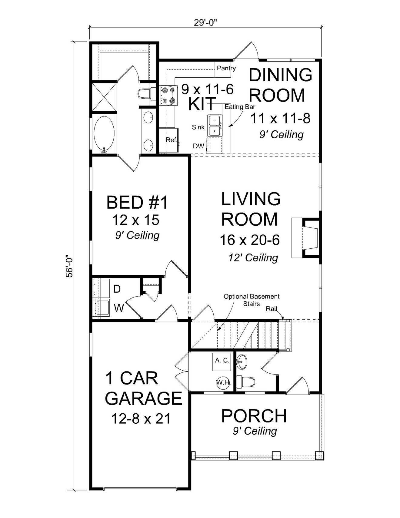 Craftsman House Plan - Borden Springs 35967 - 1st Floor Plan