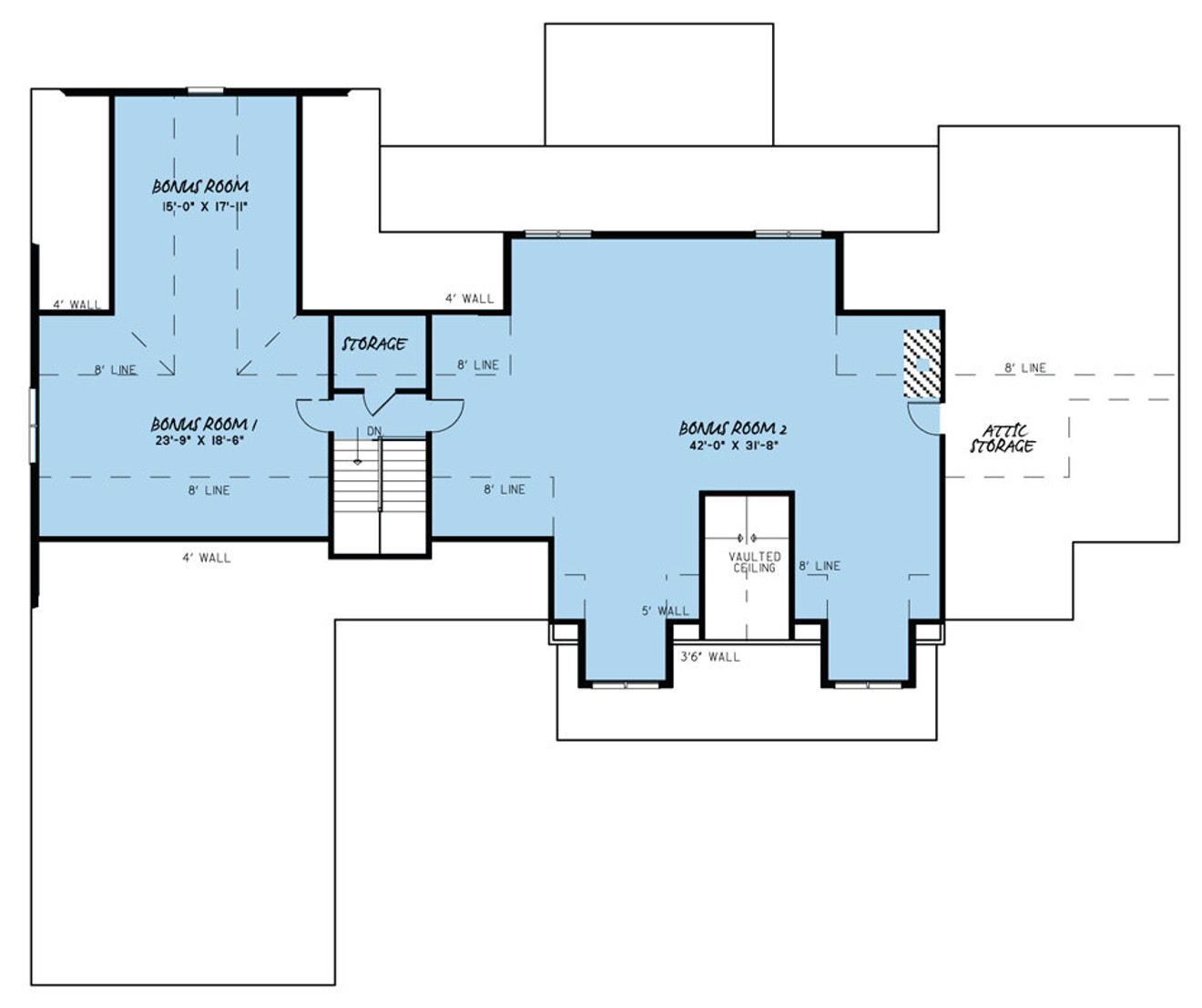 Craftsman House Plan - Appalachian Trail 68801 - 2nd Floor Plan