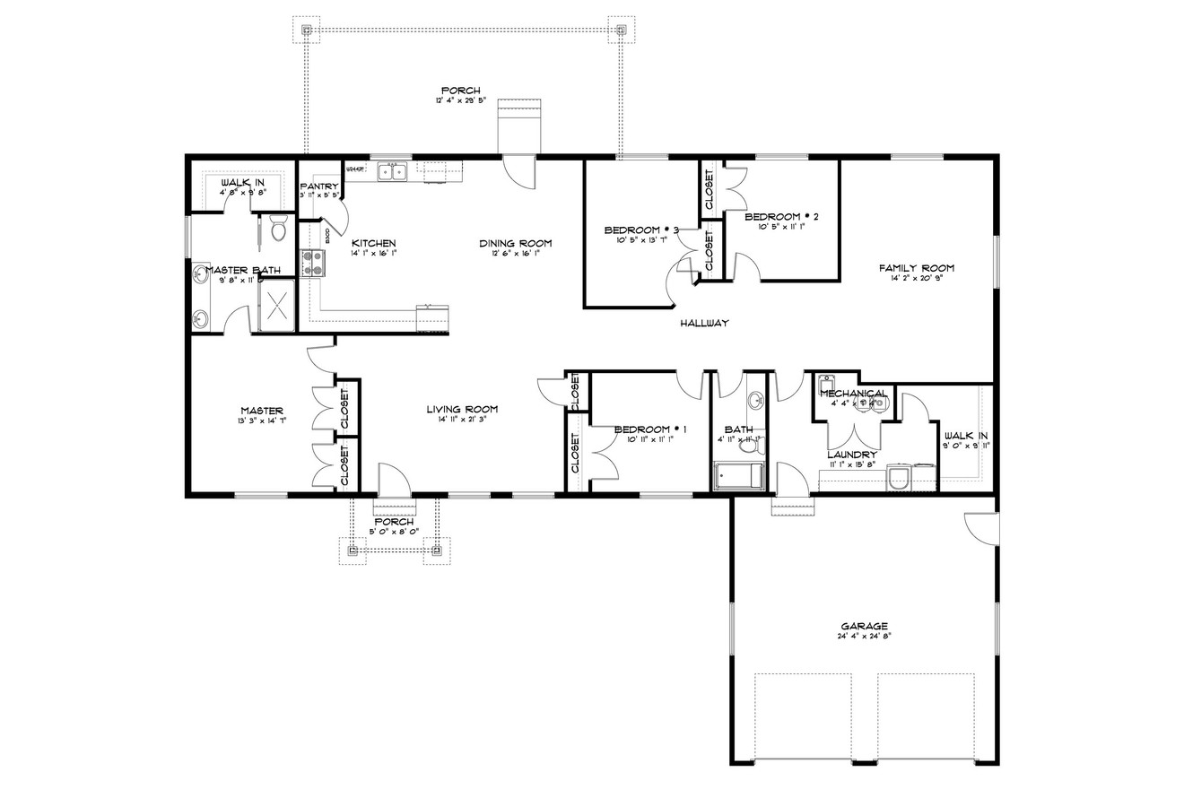 Craftsman House Plan - Boyer 34776 - 1st Floor Plan