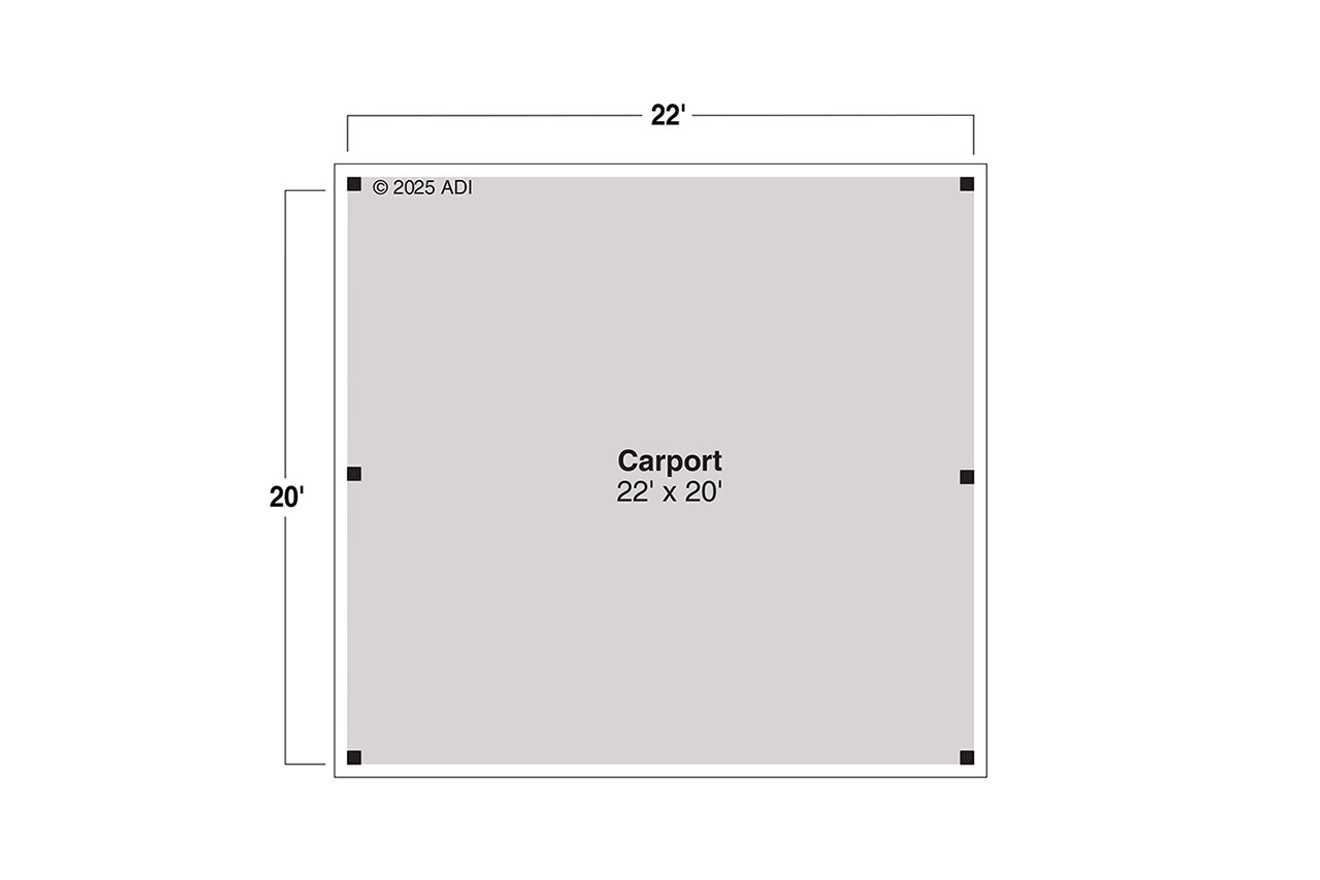 Traditional House Plan - Carport 35021 - 1st Floor Plan