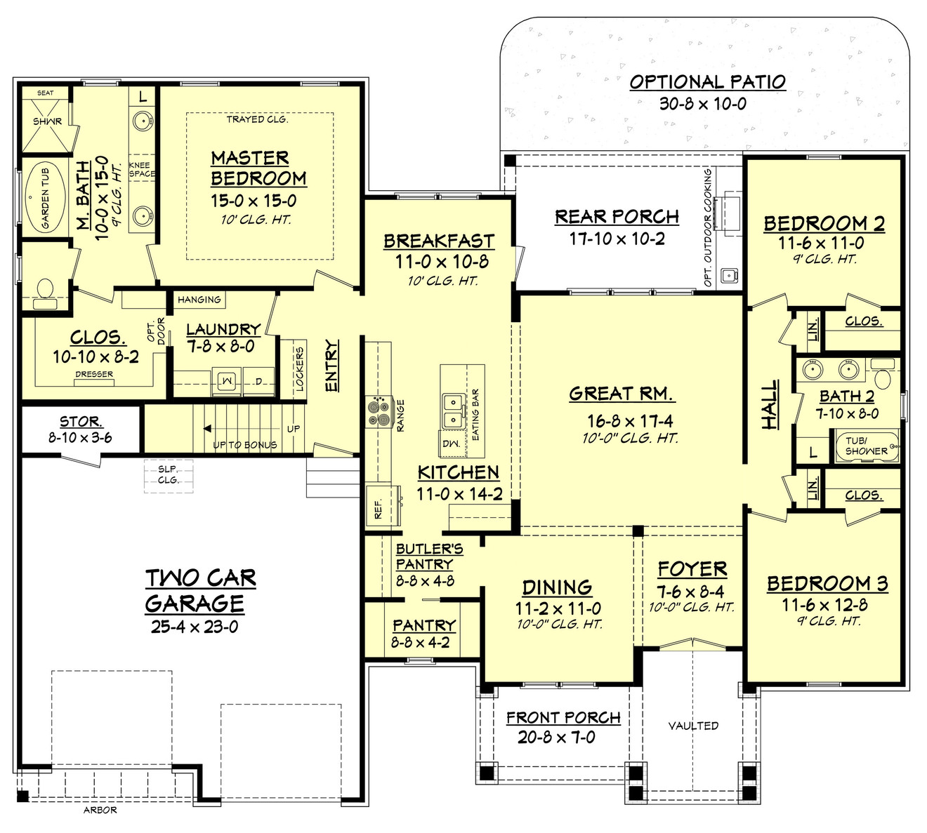 Craftsman House Plan - Alpine Court 35527 - 1st Floor Plan