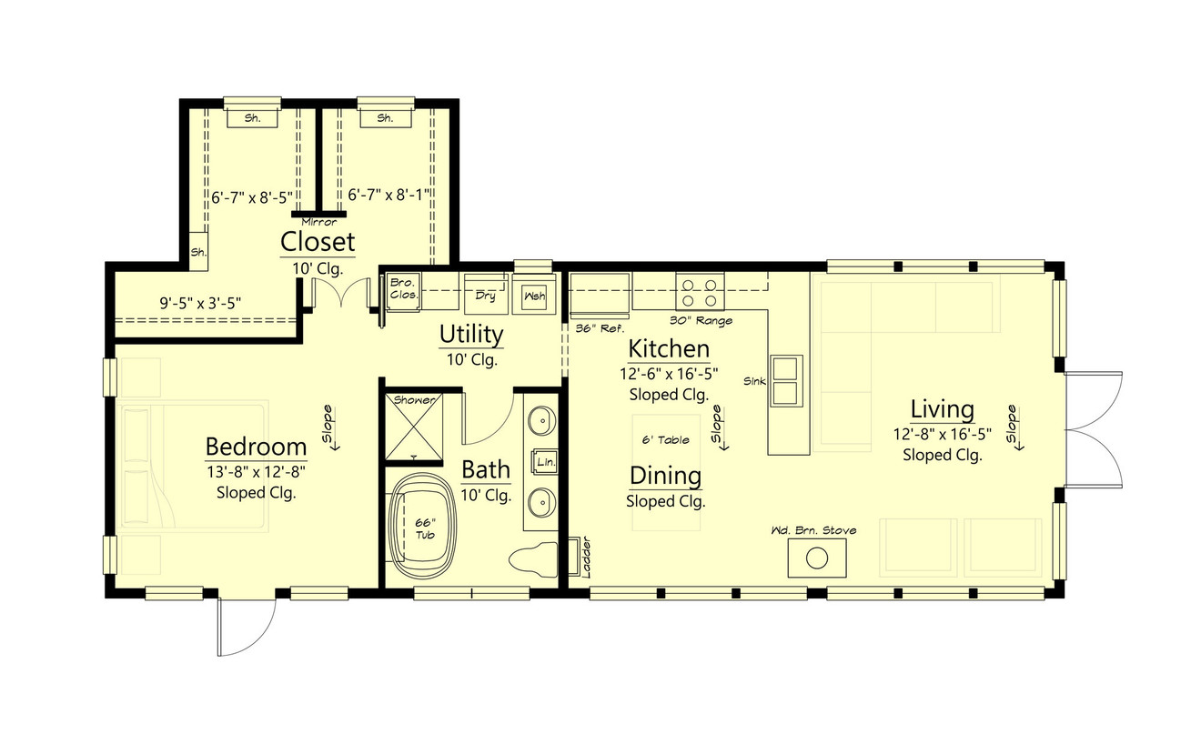 Modern House Plan - 42705 - 1st Floor Plan