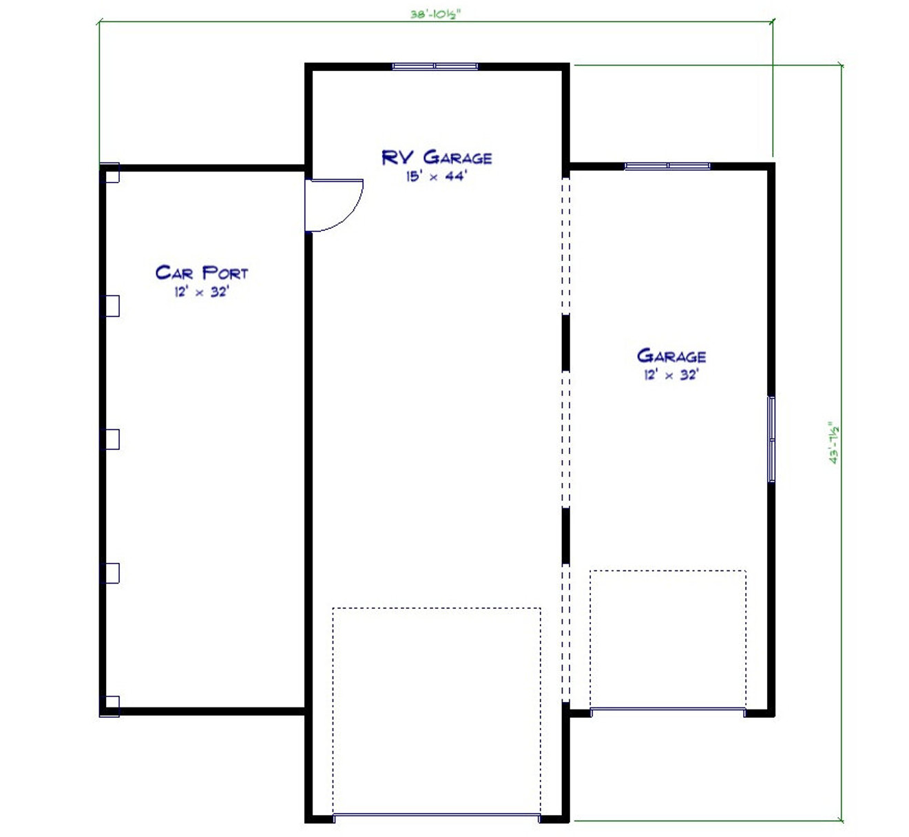Traditional House Plan - Fenbrole Garage 24080 - 1st Floor Plan