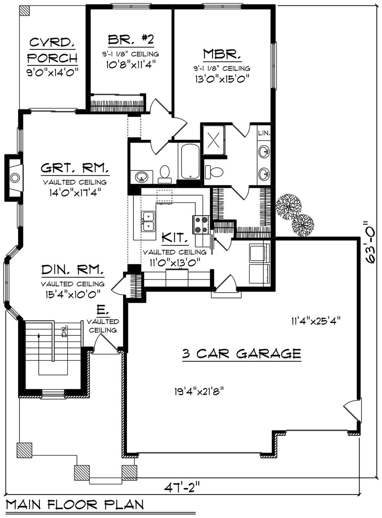 Ranch House Plan - 10949 - 1st Floor Plan