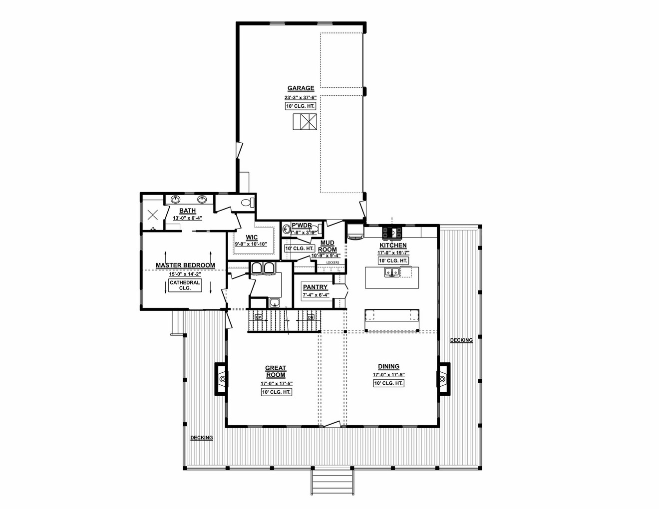 Southern House Plan - 96969 - 1st Floor Plan