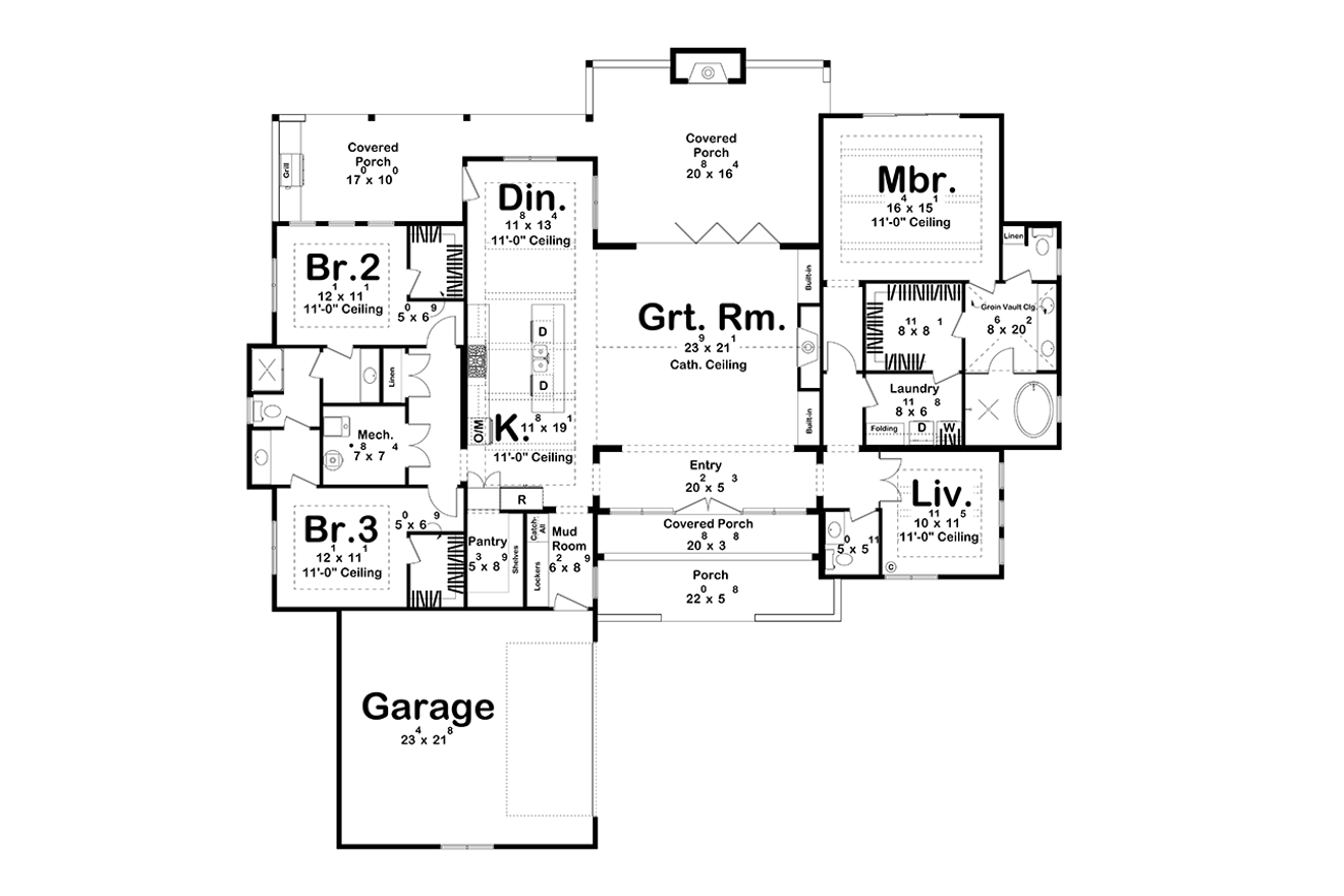 Classic House Plan - Oakcrest 70925 - Optional Floor Plan