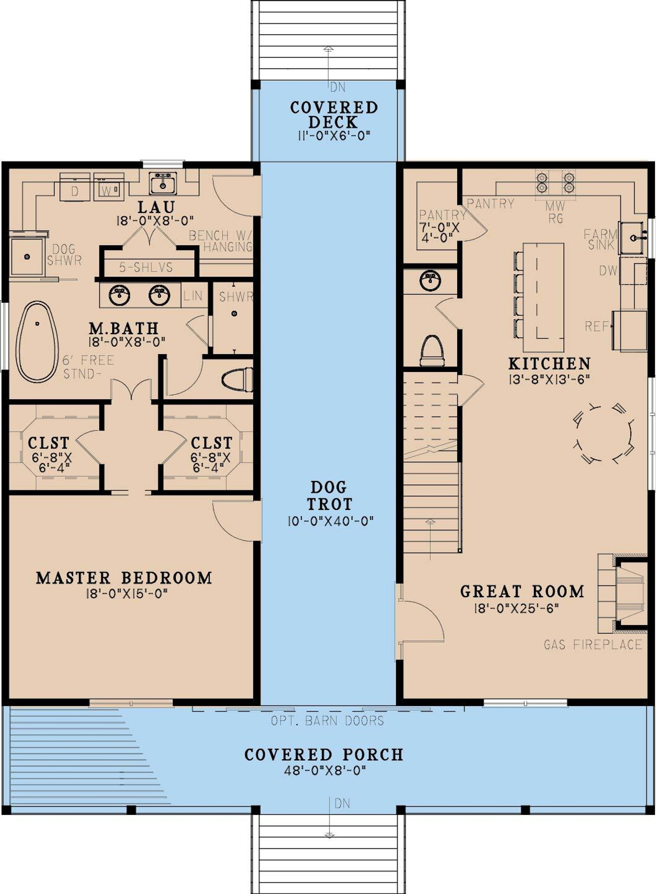 Mountain Rustic House Plan - Rustic Camp Retreat 24971 - 1st Floor Plan