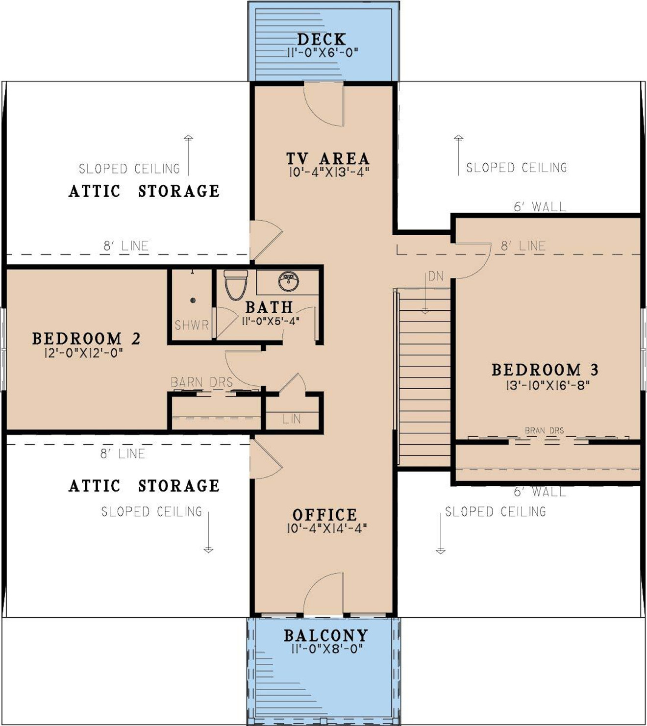Mountain Rustic House Plan - Rustic Camp Retreat 24971 - 2nd Floor Plan